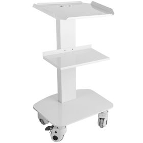 VEVOR 3 Trays Utility Cart 3-Layer Trolley Heavy Duty Lab Dental Rolling Utility Cart with 4 PE Wheels 2 of which can be Locked for Fixing Heavy-Duty