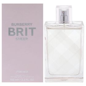 Burberry Brit Sheer by Burberry for Women - 3.3 oz EDT Spray
