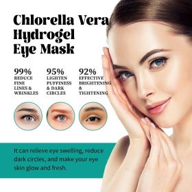 EELHOE Chlorella Vera Hydrogel Eye Mask, Moisturizing Desalination Eye Grain Compact Fine Grain Soft Skin Hydrating Eye Mask (Quantity: 1pc)